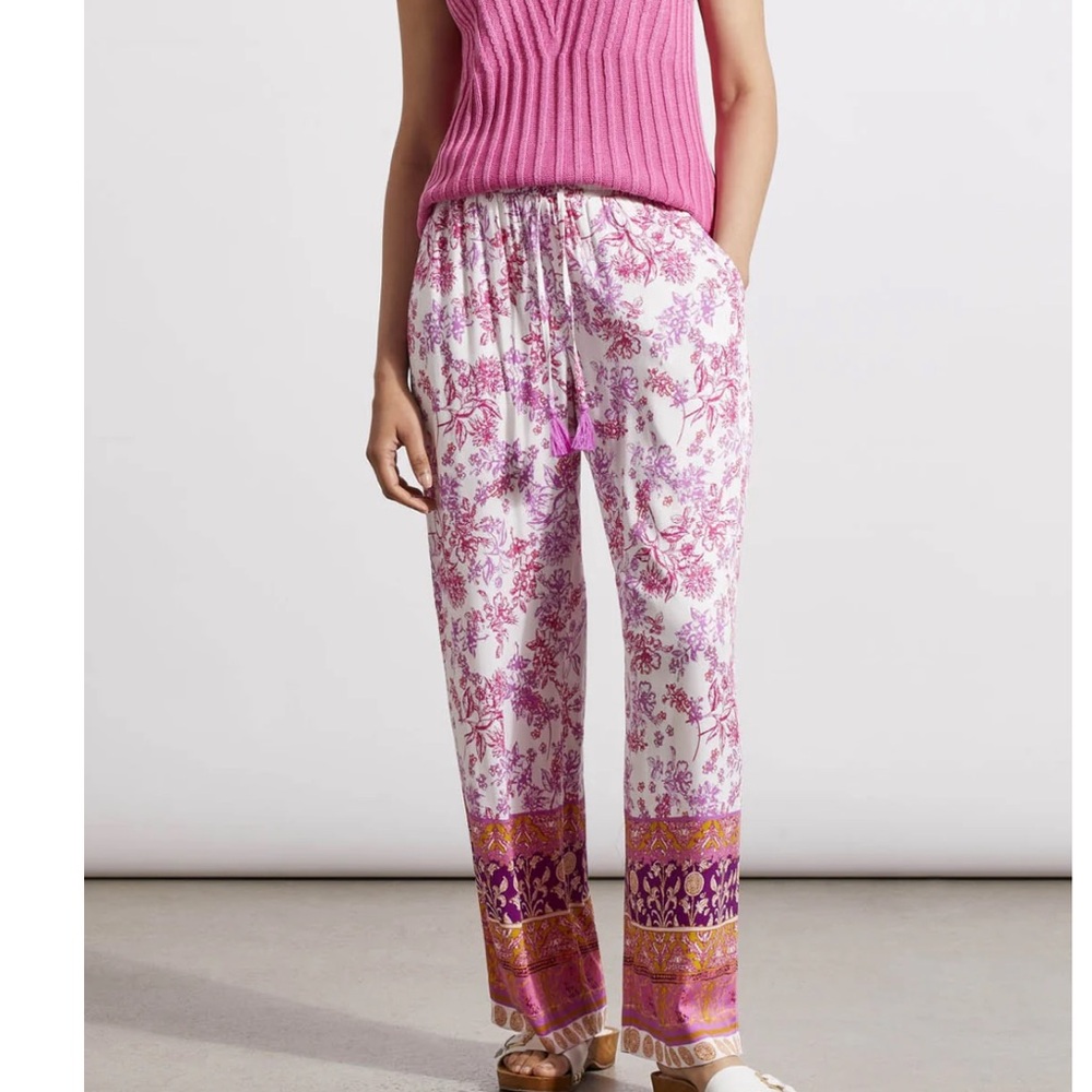 NEW Tribal Jeans Flowy Border Print Pant Size: 2X